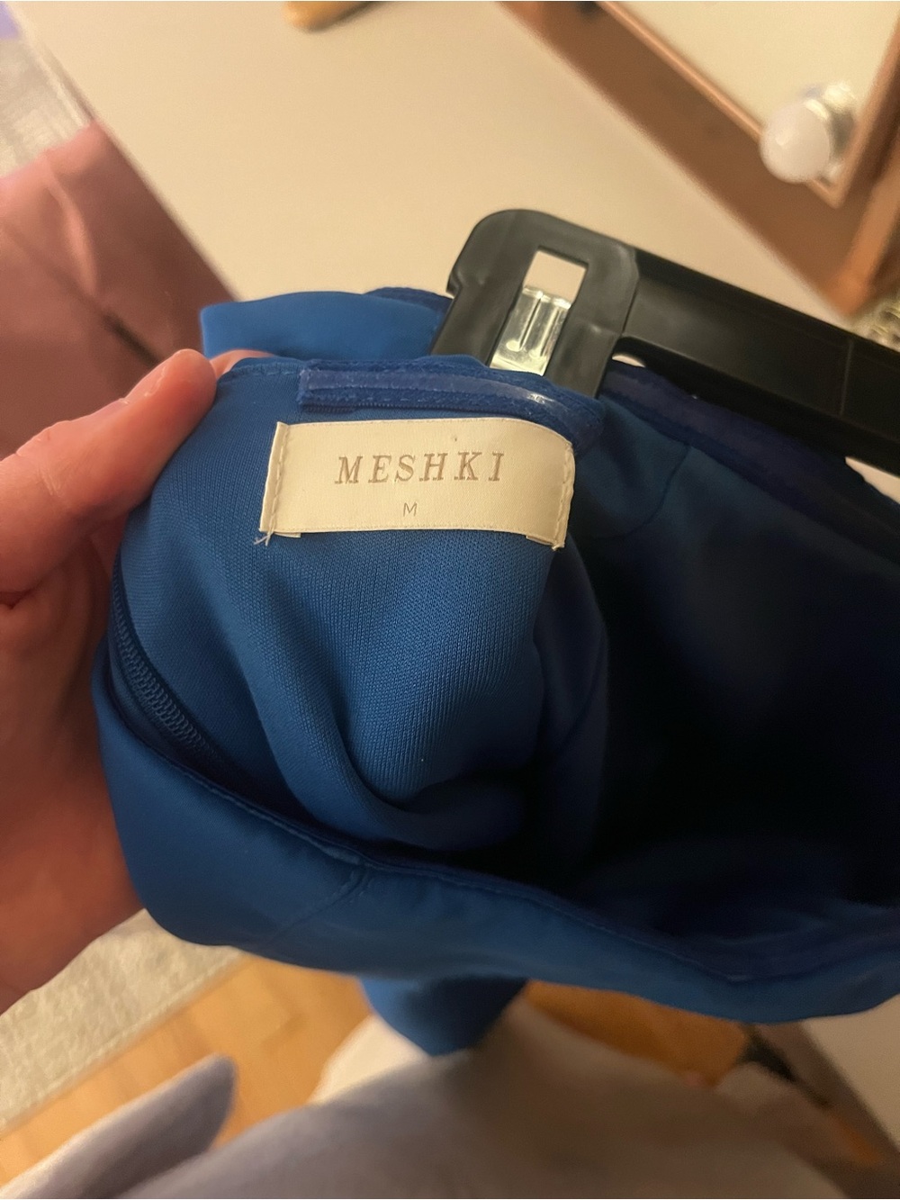 Meshki Strapless Cobalt Blue Bodycon Mini Dress - Picture 4 of 4